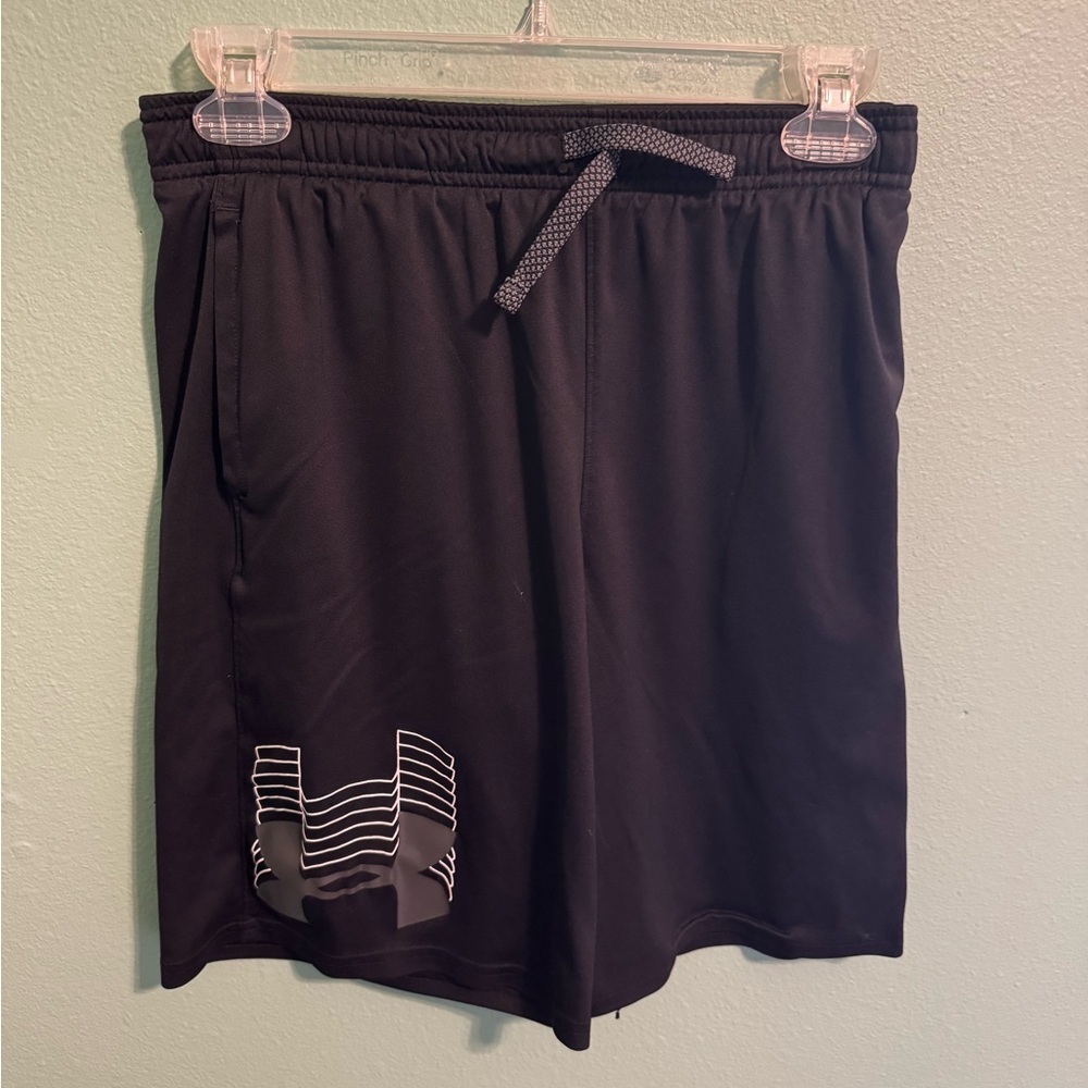 Under Armour Black Men’s Athletic Shorts with Logo